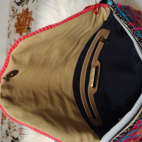 Big Buddha JS Banjo Crossbody Bag Teal Multicolor. - Picture 6 of 10